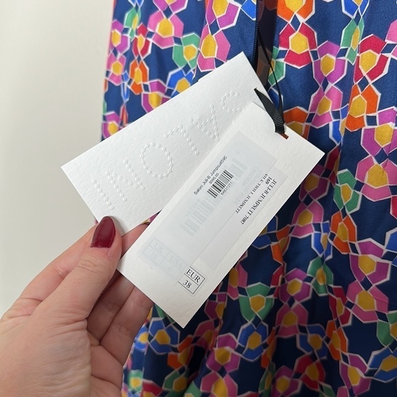 SALONI Juli-B Night Star print 100% silk jumpsuit 6 NWT - Picture 11 of 14